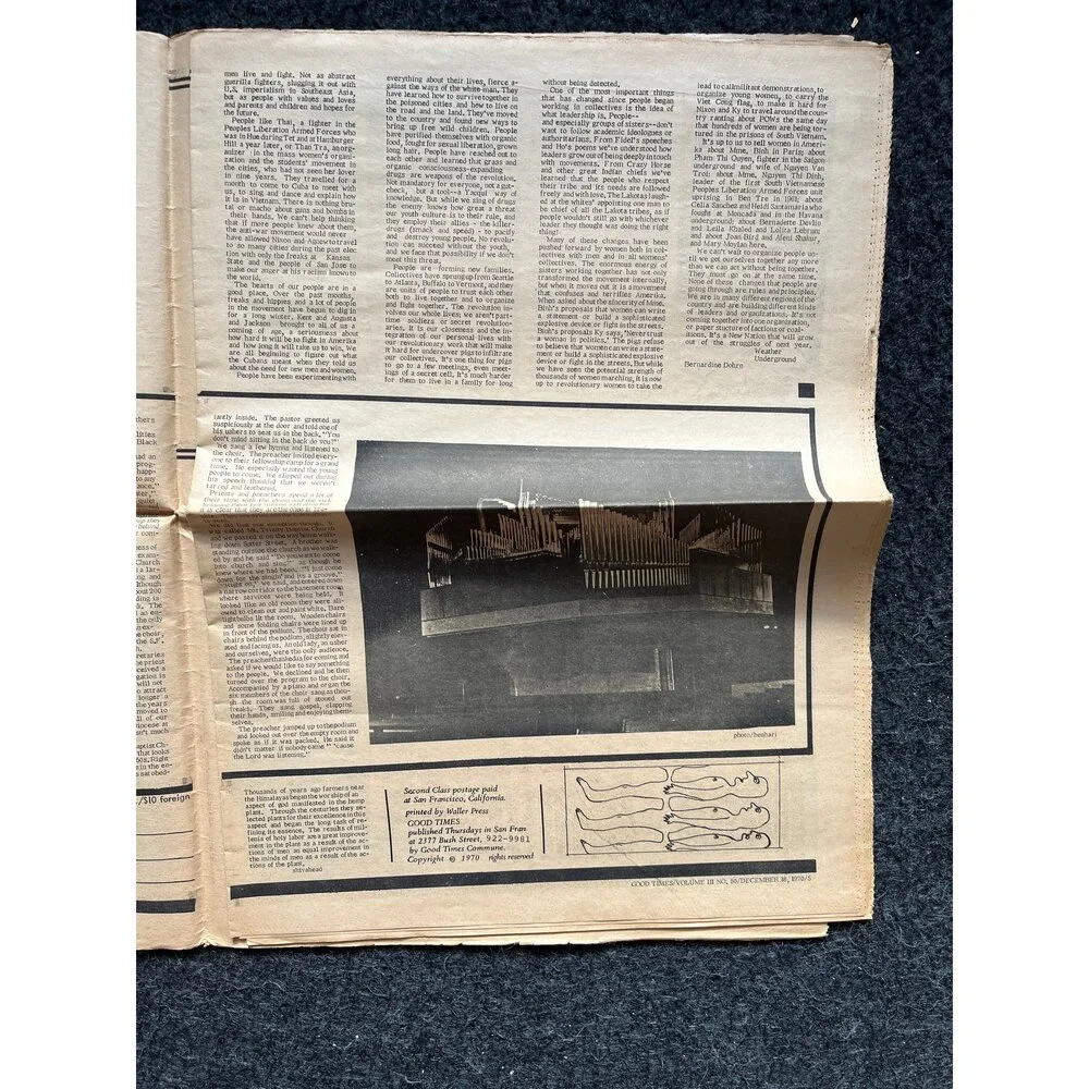 1970s Mushroom Art, High Times Underground Newspaper, Black Panther Party, Vint